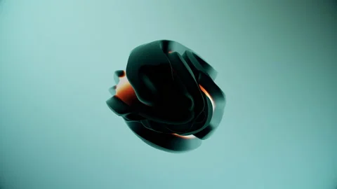 3D render of slow motion shape with displacement of surface Stock Footage 238710290