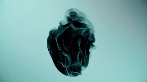 3D render of slow motion shape with displacement of surface Stock Footage 239068341