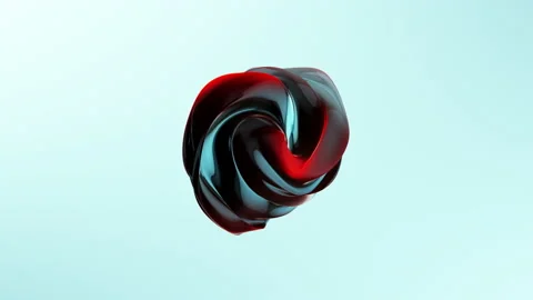 3D render of slow motion shape with fractal noised surface Stock Footage 239242927