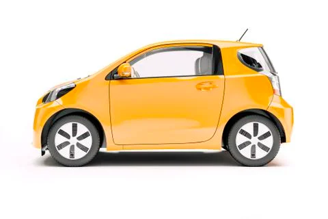 3d render of small city electric car Stock Illustration