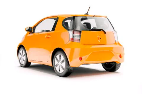 3d render of small city electric car Stock Illustration