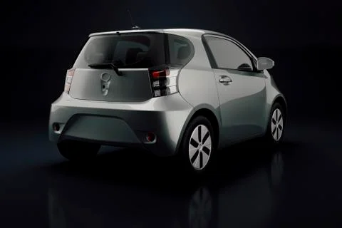 3d render of small city electric car Illustrazione stock