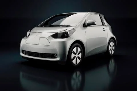 3d render of small city electric car Stock Illustration