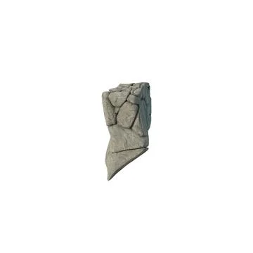3D render of a small gray stone block isolated on a white background Stock Illustration