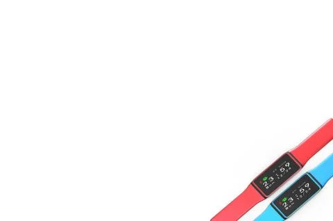 The 3d render Smart watch on white background Stock Illustration