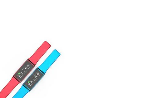 The 3d render Smart watch on white background Illustrazione stock