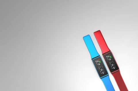 The 3d render Smart watch on white background Illustrazione stock