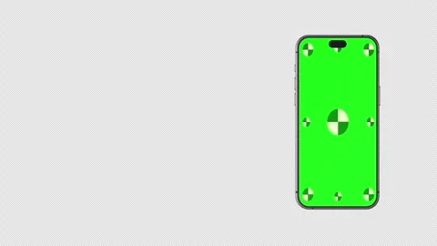 3d render of smartphone with green screen and marks for tracking Stock Footage 281635291