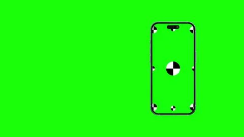 3d render of smartphone with green screen and marks for tracking - phone Stock Illustration