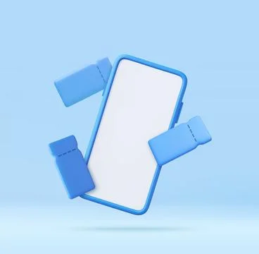 3D Render Smartphone mockup Stock Illustration