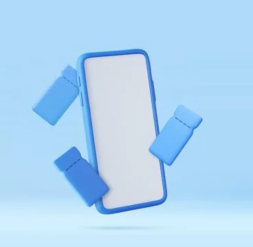 3D Render Smartphone mockup Illustrazione stock