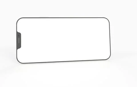 3D render of a smartphone on a white background with copyspace 스톡 일러스트