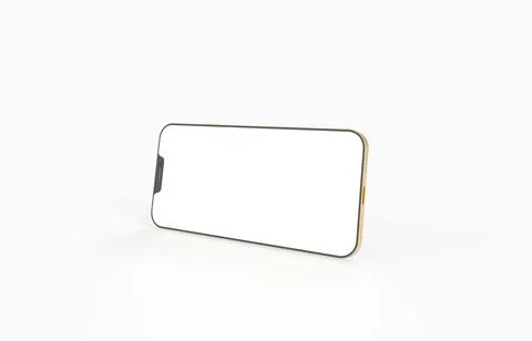 3D render of a smartphone on a white background with copyspace Illustrazione stock