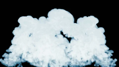 3d render of smoke simulation isolated on a black background for visual effects Stock Footage 95980257