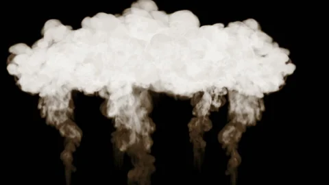 3d render of smoke simulation isolated on a black background for visual effects Stock Footage 95980710