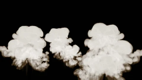 3d render of smoke simulation isolated on a black background for visual effects Stock Footage 95980827
