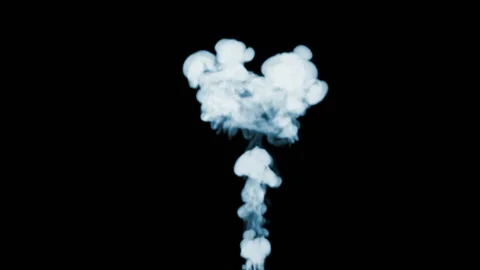 3d render of smoke in slow motion isolated on black background with backlit and Stock Footage 89944168