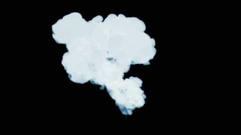 3d render of smoke in slow motion isolated on black background with backlit and Stock Footage 89944679