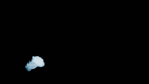 3d render of smoke streams in slow motion isolated on black background with Stock Footage 88389253