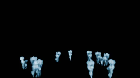 3d render of smoke streams in slow motion isolated on black background with Stock Footage 88389526