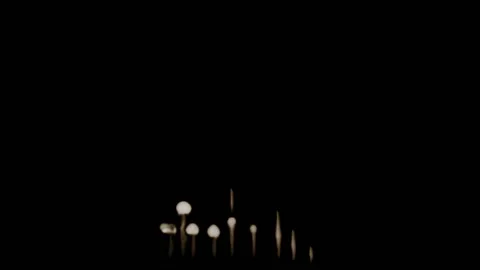 3d render of smoke streams in slow motion isolated on black background with Stock Footage 88389796