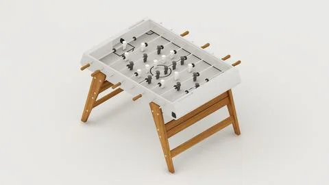 3D render of a soccer table isolated on a white background Stock Illustration