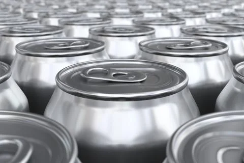 3D render of soda cans Illustrazione stock