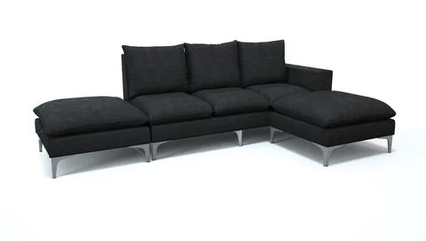 3d render of a sofa on an isolated white background. Stockillustratie