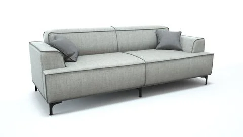 3d render of a sofa on an isolated white background. Stock-Illustration