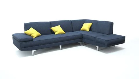 3d render of a sofa on an isolated white background. Иллюстрация