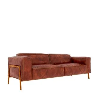 3D Render sofa on white background Stock Illustration