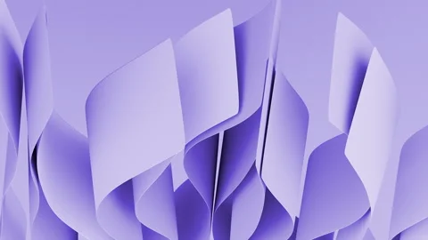 3D render of soft ribbons with slow wavy turbulent motion Stock Footage 281494267