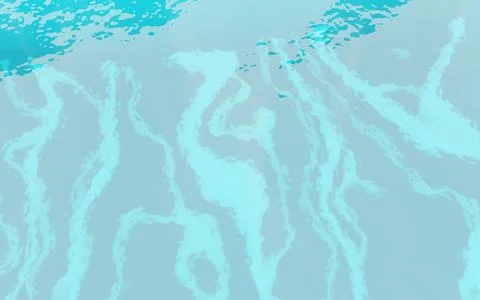 3d Render Soft waves ripple across calm turquoise water Stock Illustration