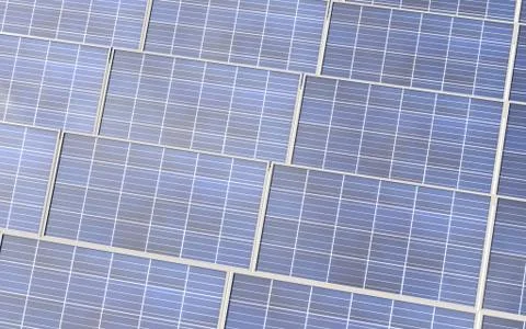 3D render of solar panel modules Stock Illustration