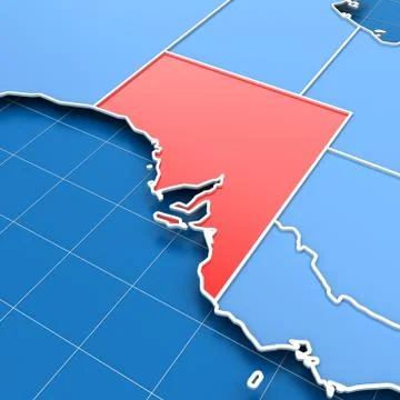 3d render of South Australia map イラスト素材