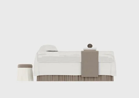 3d render of spa bed on white background Stock Illustration