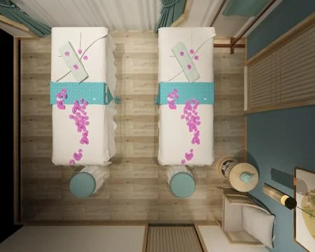 3D Render of SPA Massage Room Illustrazione stock