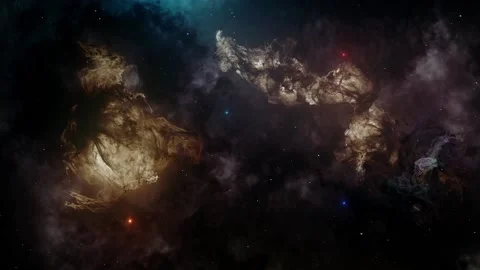 3D render, space filled with bright stars, clouds &amp; nebula, Stockbeeldmateriaal 220232166