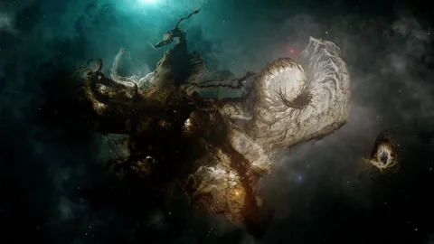 3D render, space filled with bright stars, clouds &amp; nebula, Stock Footage 220232305