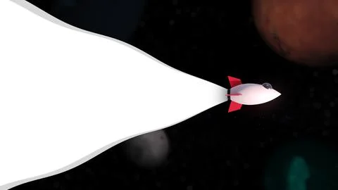 3D Render Space Traveler Rocket Jet Flying On Star Field Galaxy Space 3D Illu イラスト素材