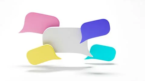 3d render speech bubble illustration Stock Illustration