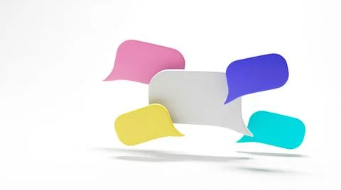 3d render speech bubble illustration Stock Illustration