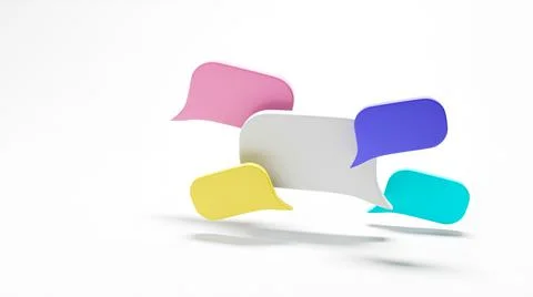 3d render speech bubble illustration Stock Illustration