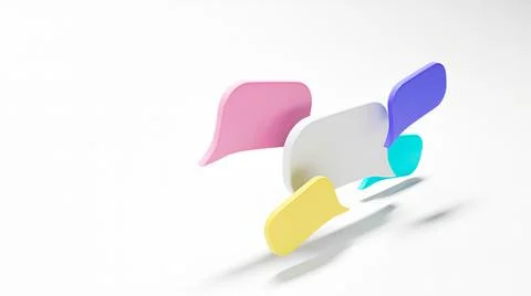 3d render speech bubble illustration Stock Illustration