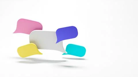 3d render speech bubble illustration Stock Illustration