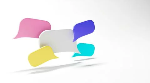 3d render speech bubble illustration Stock Illustration