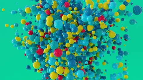 3d render, Sphere object colorful animation background Stock Footage 245606090