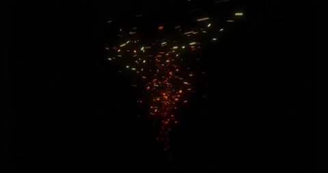 3d render spinning fire embers overlay Video stock 201587998