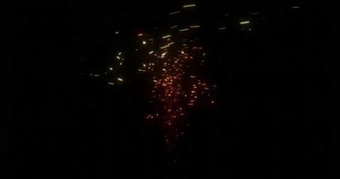 3d render spinning fire embers overlay Video stock 201588006