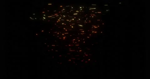 3d render spinning fire embers overlay Video stock 201588012